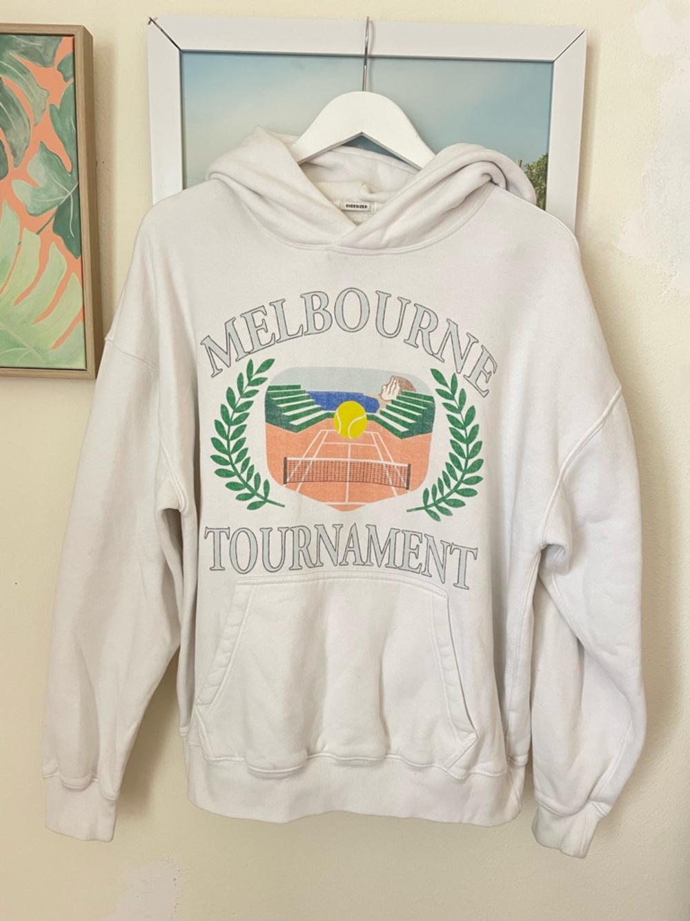Abercrombie & Fitch Melbourne Tournament Tennis Hoodie Sweatshirt Unisex Medium